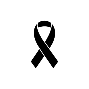 Black Ribbon SVG Clipart Files, Ribbon Cancer Awareness SVG Instant Download Cancer Day SVG