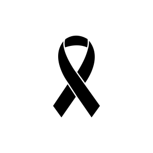 Black Ribbon SVG Clipart Files, Ribbon Cancer Awareness SVG Instant Download Ribbon SVG