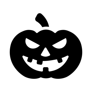 Black Scary Halloween Pumpkin SVG, Pumpkin Clipart File Pumpkin SVG