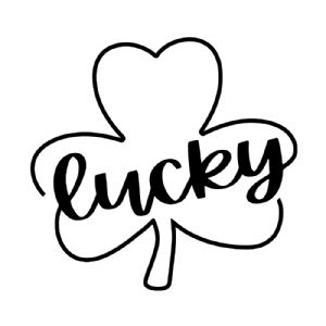 Lucky Shamrock SVG, Clover Leaf SVG Cut File Shamrock SVG
