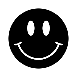 Black Smiley Face Emoji SVG, Basic Smile Clipart SVG Instant Download Vector Illustration