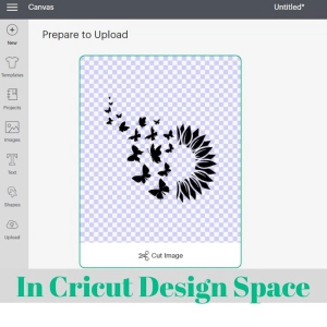 Black Sunflower SVG with Butterflies Design Flower SVG