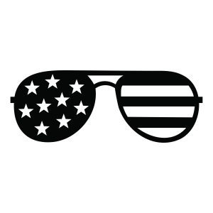 Black Sunglasses SVG with USA Flag USA SVG