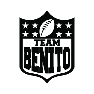 Black Team Benito SVG, Super Bowl 2026 Svg