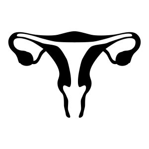 Black Uterus SVG, Uterus Clipart Vector Files Instant Download Anatomy (Skeleton And Skull)