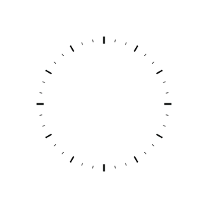 Blank Clock Face SVG, Clock Face Template DXF Vector Objects