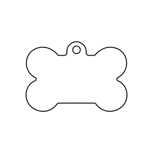 Blank Dog Bone Tag Outline SVG, Dog Tag SVG Dog SVG