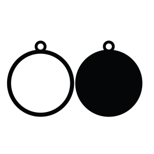 Blank Ornament Template SVG, Tree Ornament Cut File Christmas SVG