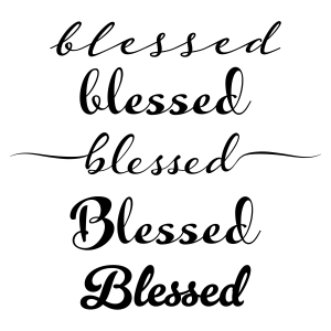 Blessed Word SVG Bundle, Cut Files Christian SVG