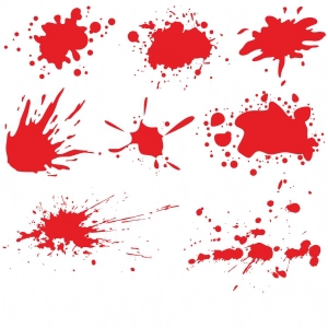 Blood Splatter SVG Bundle, Splatter Bundle SVG Instant Download Halloween SVG