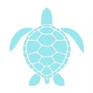 Blue Sea Turtle SVG Cut File, Sea Turtle Vector Instant Download Sea Life and Creatures SVG