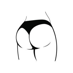Body Booty SVG, Booty Line Art Drawings