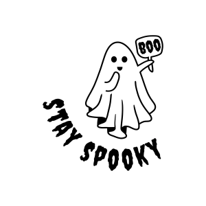 Boo Ghost SVG, Stay Spooky SVG Cut File Halloween SVG