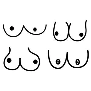 Boobs Clipart Bundle SVG, Vector Files Men, Women and Children