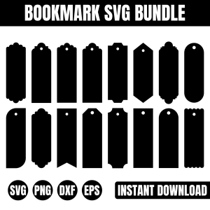 Bookmark SVG Bundle, 16 Designs Svg