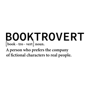 Booktrovert Definition SVG Design, Book Lover Clipart SVG Digital Download Funny SVG