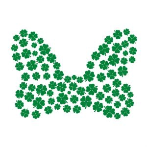 Bow Made of Shamrocks SVG Cut File, Patrick's Day SVG Shamrock SVG