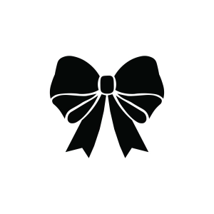 Bow SVG Clipart, Black Bow Silhouette Bow SVG