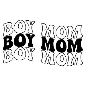 Boy Mom SVG, Retro Text Boy Mom SVG Vector Files Baby SVG