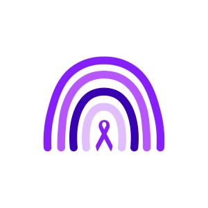 Brain Cancer Awareness Rainbow SVG Autism SVG