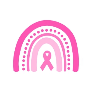 Breast Cancer Awareness Rainbow SVG, Cancer Day SVG Cancer Day SVG