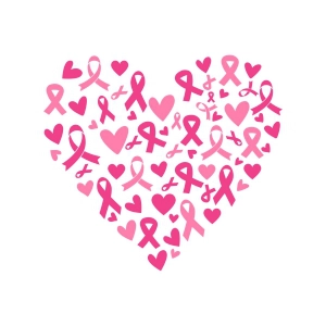 Breast Cancer Heart SVG, Cancer Awareness Heart SVG Cancer Day SVG