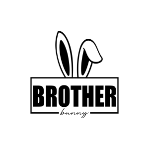 Brother Bunny SVG, Easter Day SVG Cut File Bunnies SVG