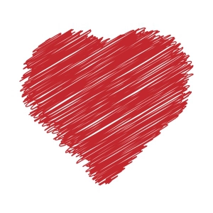 Brush Stroke Heart SVG, Valentine's Day SVG Vector Files Valentine's Day SVG