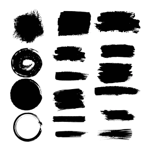 Black Paint Brush Strokes SVG Shapes