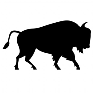 Buffalo Silhouette SVG, Buffalo Vector File Instant Download Wild & Jungle Animals SVG