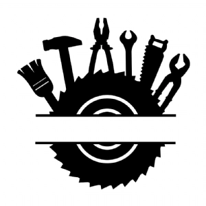 Dad Tools Monogram SVG, Saw Blade Vector Files Mechanical Tools