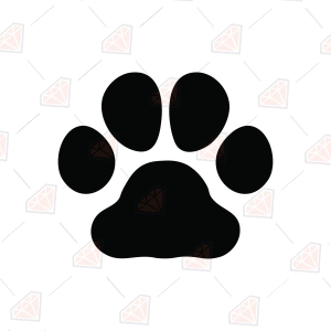 Bulldog Paw Print SVG – Dog Pawprint Cut File