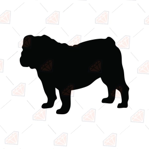 Bulldog Silhouette SVG – Bulldog Vector Cut File