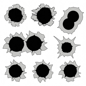 Bullet Hole Bundle SVG, Bullet Holes Bundle SVG Vector Bundle SVG