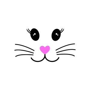 Cute Bunny Face SVG, Boy & Girl Bunny Faces SVG Bunnies SVG