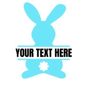 Bunny Monogram SVG File, Easter Day SVG Cut File Bunnies SVG