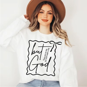 But God SVG with Bow, Christian SVG T-shirt SVG