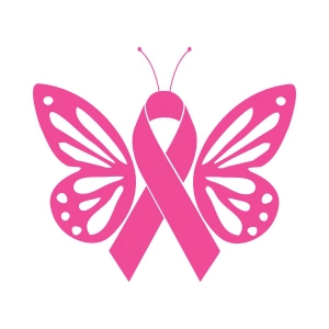 Butterfly Cancer Ribbon SVG, Cancer Awareness SVG Cancer Day SVG