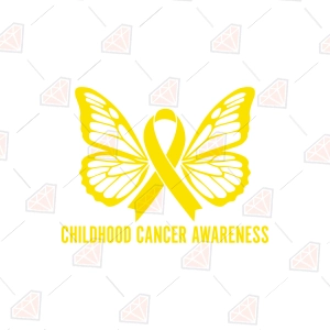Butterfly Childhood Cancer SVG – Awareness Cut File