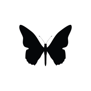 Butterfly Silhouette SVG Design, Clipart File Butterfly SVG
