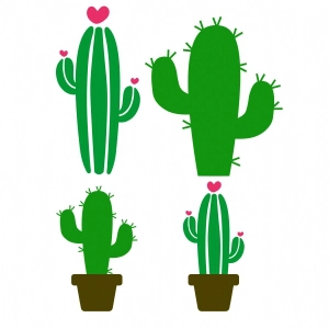 Cactus Bundle SVG, Cactus Bundle Vector Instant Download Flower SVG