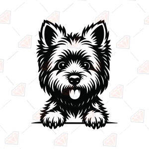 Cairn Terrier SVG – Peeking Cairn Terrier Dog Cut File