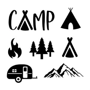 Camp Bundle SVG, Camp Bundle Vector Instant Download Camping SVG