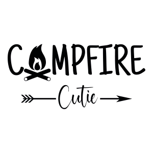 Campfire Cutie SVG Cut File, Camp Love SVG Clipart Camping SVG