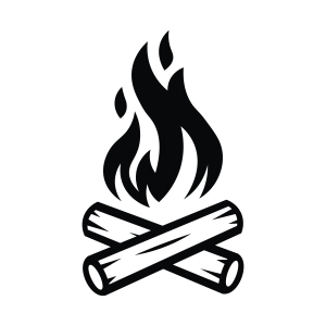 Campfire Silhouette SVG Camping SVG