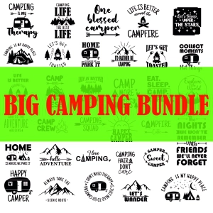 Camping Bundle SVG, 37 Camper SVG Vector Files Camping SVG