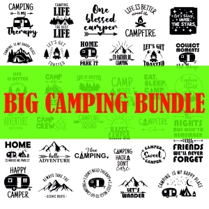 Camping Bundle SVG, 37 Camper SVG Designs Camping SVG