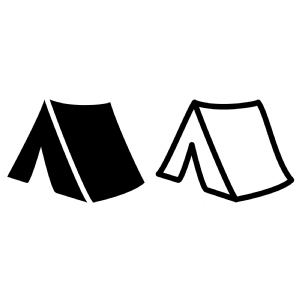 Camping Tent SVG Cut File, Camp Icon SVG Camping SVG