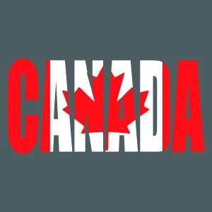 Canada Text Covered with Flag SVG, Maple Leaf SVG Instant Download Flag SVG