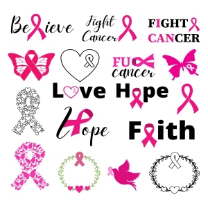 Cancer SVG Bundle, Cancer Awareness SVG Files Cancer Day SVG